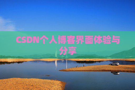CSDN个人博客界面体验与分享
